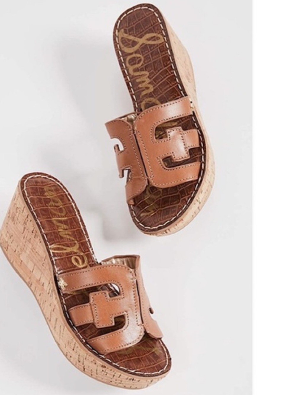 Sam Edelman Women's Regis Wedge Slide Sandals Platform 10.5 brown